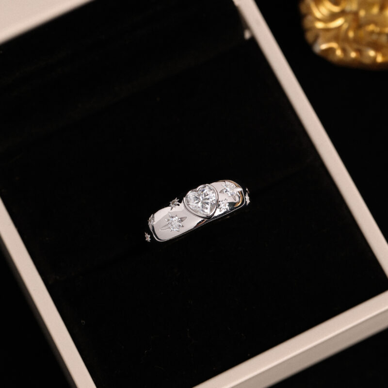 Celestial Shooting Star Moissanite Ring - Image 3