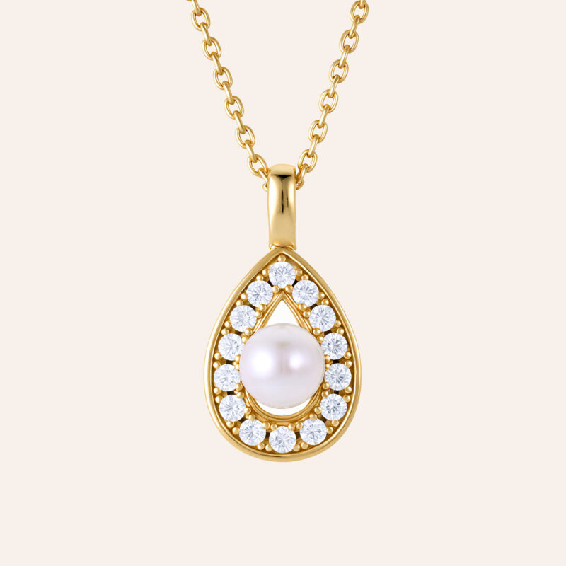 Moonlit Drop Pearl Necklace
