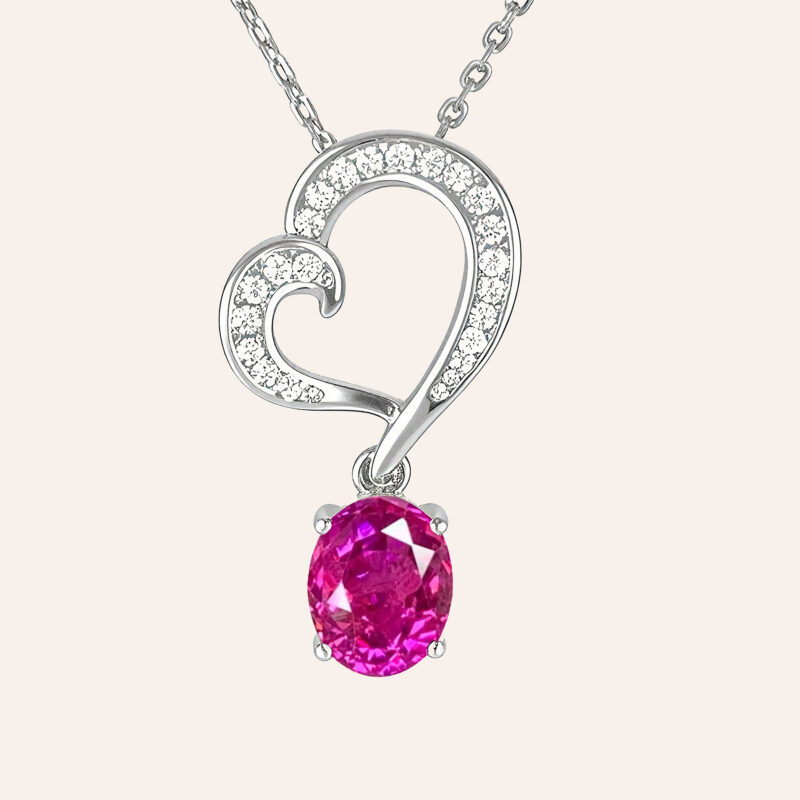 Heart & Pink Necklace
