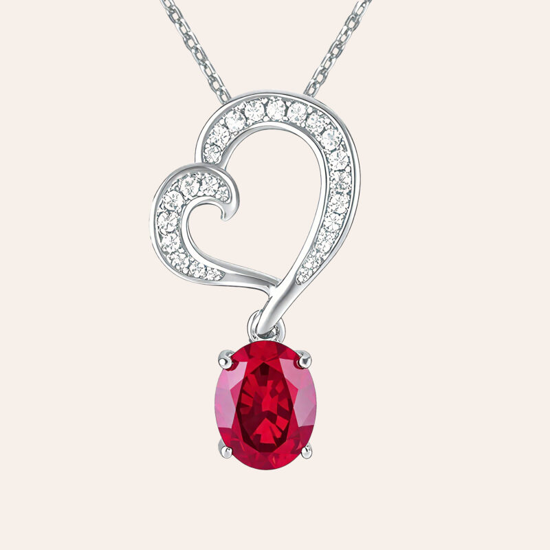 Heart & Ruby Necklace