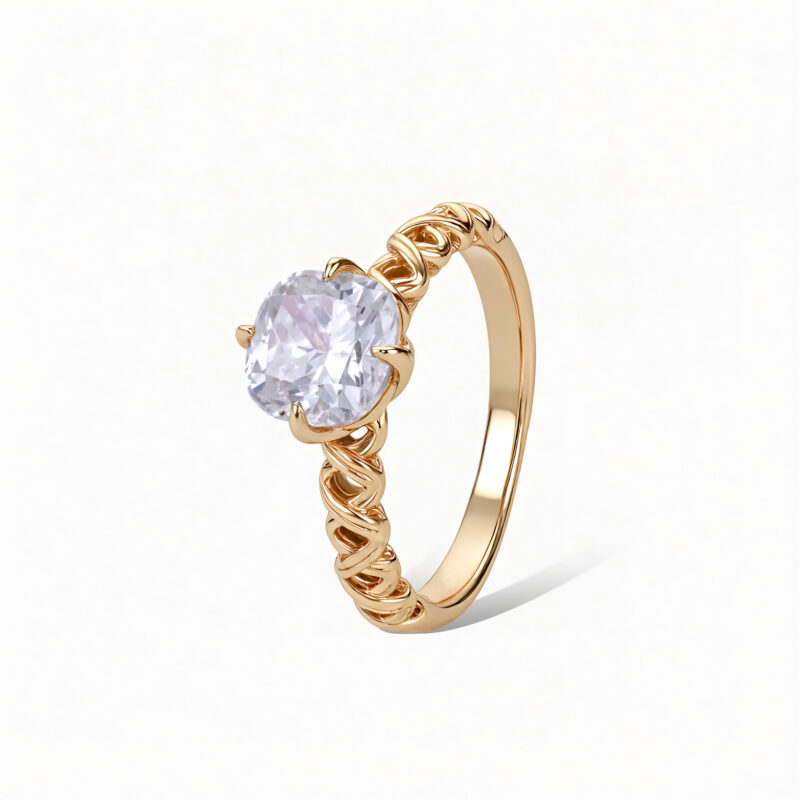 Solitaire Cathedral Engagement Ring