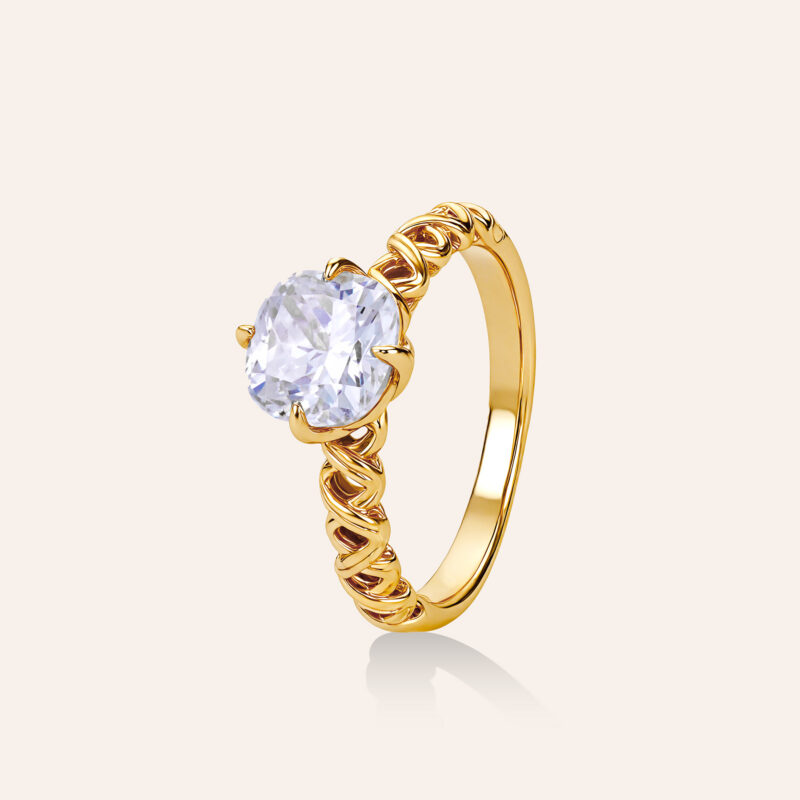 Cathedral Solitaire Ring