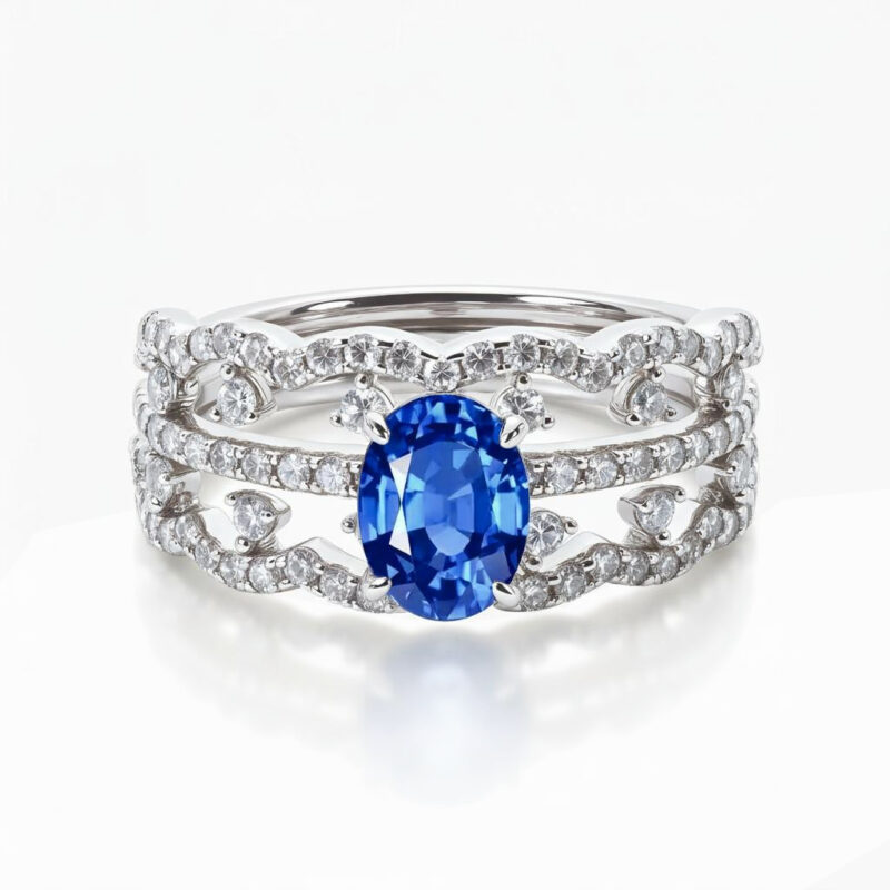 3pcs Stackable Bridal Ring Sets